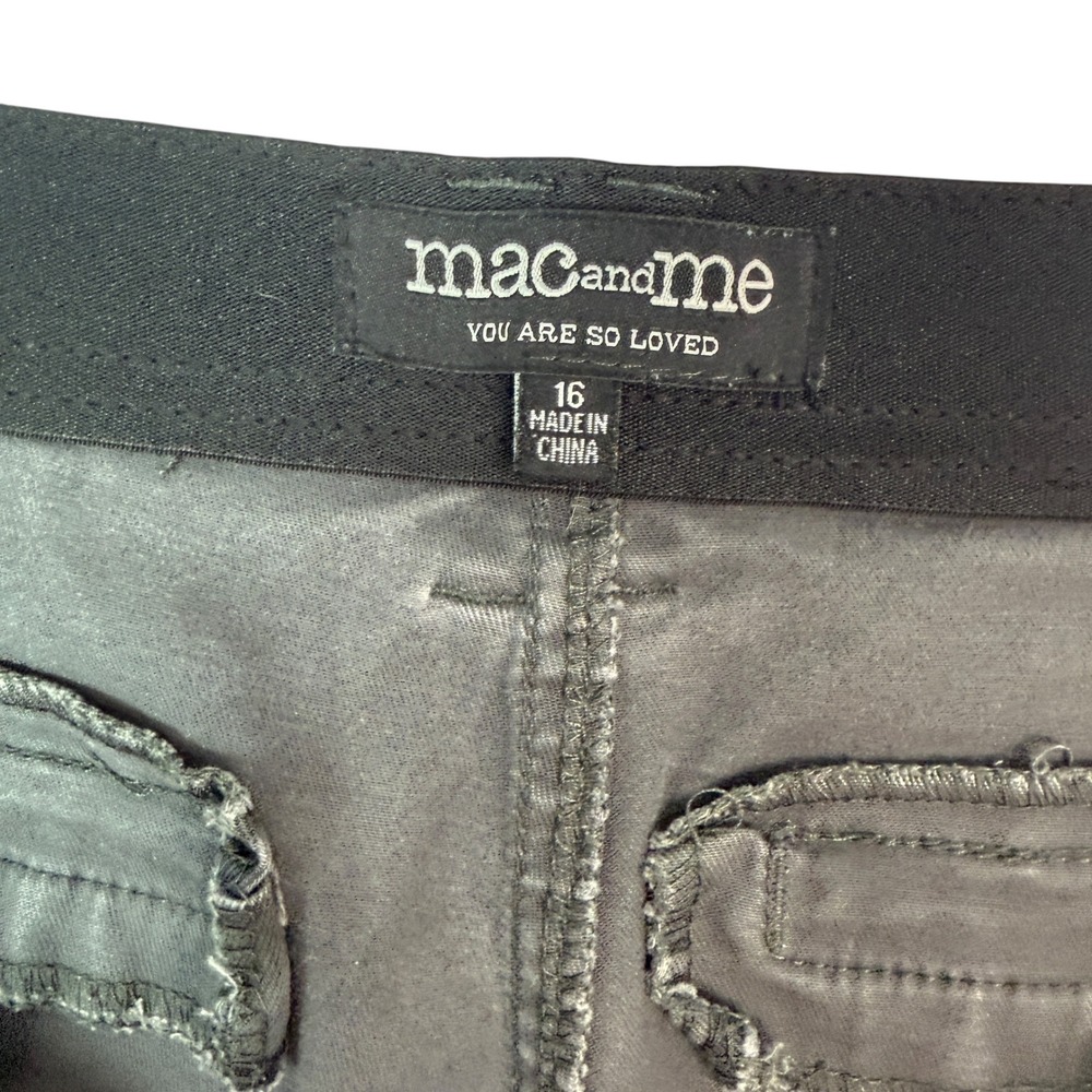 Mac and Me Camo Cargo Pants Jogger Style Ankle‎ Elastic Waist Pockets Sie 16 - Picture 12 of 16
